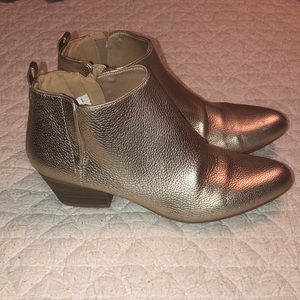Gold booties